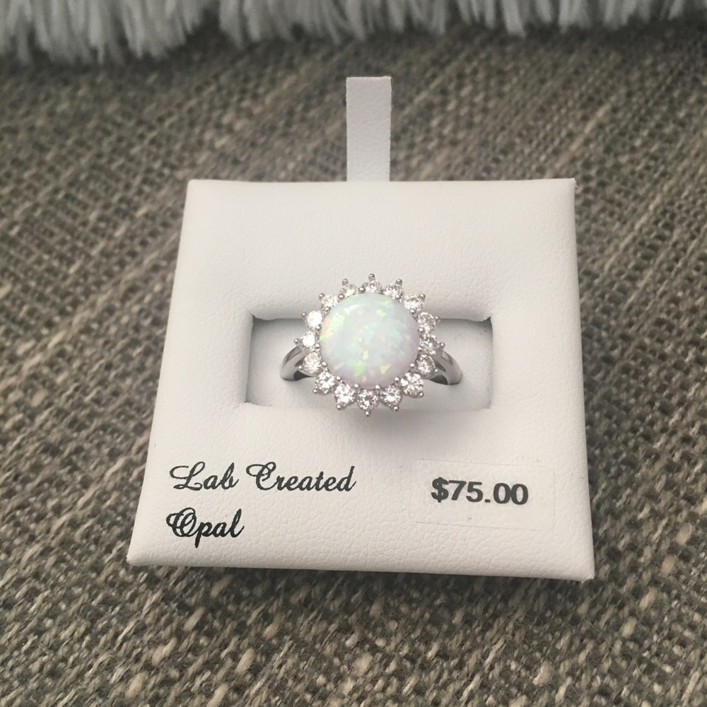 Opal ss ring size 7